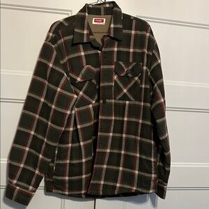 Wrangler Men's Plaid Shirt - Black, Red, Gray